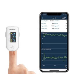 Zeige Details für Finger-Pulsoximeter Wellue FS20F mit OLED-Anzeige - Bluetooth Bild von Finger-Pulsoximeter Wellue FS20F mit OLED-Anzeige - Bluetooth