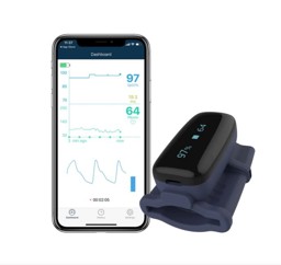Picture of Oxyfit - Fingertip pulse oximeter with OLED display, Bluetooth and Perfusion Index (PI)