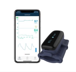 Zeige Details für Oxyfit - Finger-Pulsoximeter mit OLED-Anzeige, Bluetooth und Perfusion Index (PI) Bild von Oxyfit - Finger-Pulsoximeter mit OLED-Anzeige, Bluetooth und Perfusion Index (PI)