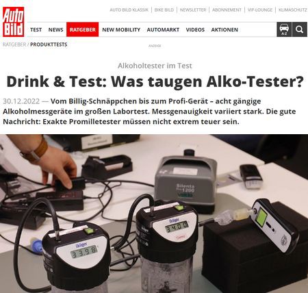 Award for alcohol tester from Trendmedic Award for alcohol tester from Trendmedic