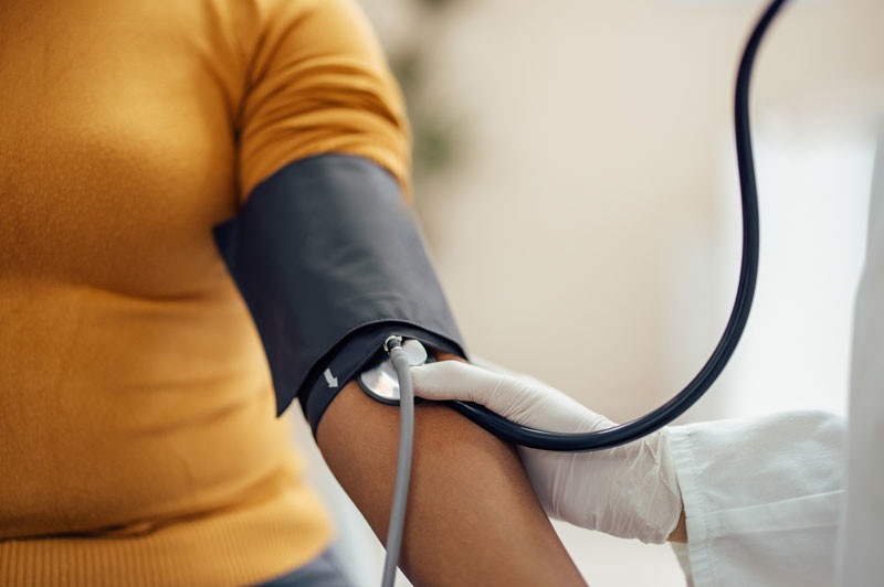 When measuring blood pressure at home, a different limit applies When measuring blood pressure at home, a different limit applies
