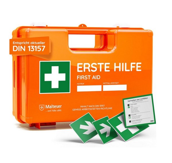 Picture of First Aid Kit Plus" with 84 parts according to DIN 13157