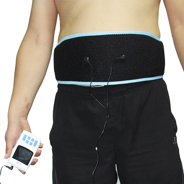 TENS back pain belt or EMS belt for the construction of abdominal