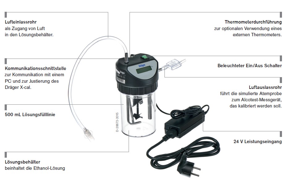 Dräger X-cal 2000 Atemalkohol Simulator / Nass-Gas-Kalibrator-Healthcare   medizinische Therapie- und Messgeräte für zuhause online kaufen bei  Trendmedic