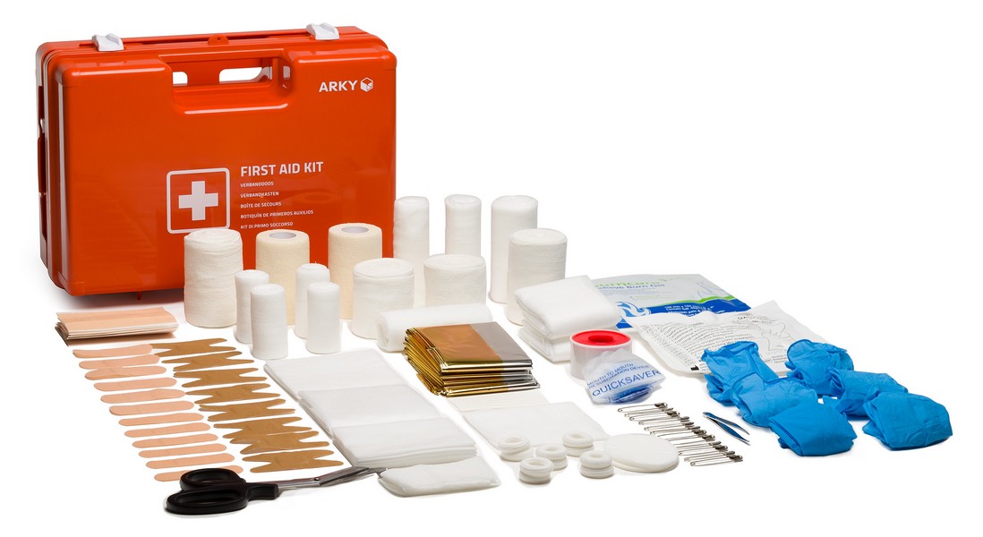 Erste-Hilfe-Koffer - Verbandskasten First Aid Kit Plus mit 84 Teilen nach  DIN 13157-Healthcare