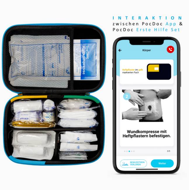 PocDoc® System - intelligenter Verbandskasten mit App-Healthcare   medizinische Therapie- und Messgeräte für zuhause online kaufen bei  Trendmedic