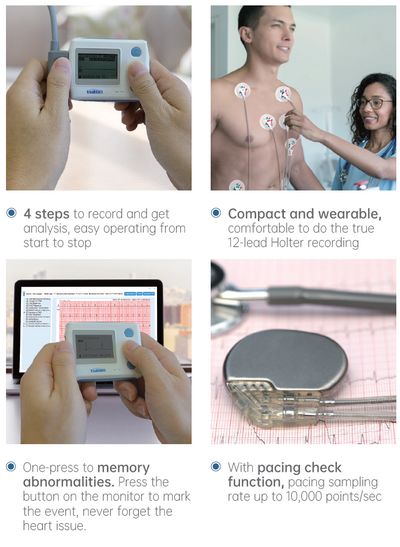 12 LEAD ECG Holter Monitor & Recorder - TH12