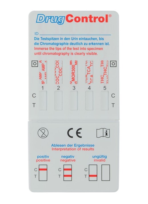 Drogentest Drug-Control Multi Test 5 Parameter-Healthcare  medizinische  Therapie- und Messgeräte für zuhause online kaufen bei Trendmedic