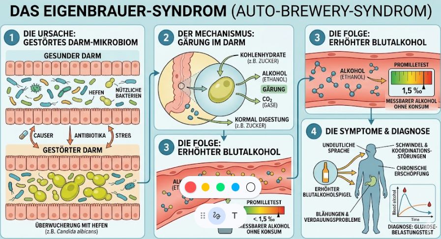 Auto-brewery syndrome: When the body produces alcohol on its own